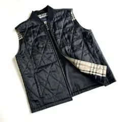 【美品】バーバリー　中綿ベスト　キルティング　ライナー　ノバチェック　日本製　M