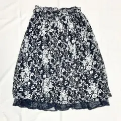 【未使用】 アクシーズファム 薔薇柄 スカート