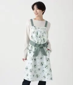 afternoon tea フラワーストライプエプロン