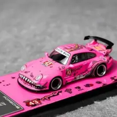 Flame 64 Porsche 911 993 RWB Roxy ピンク恐竜