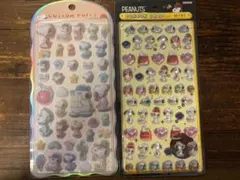 スヌーピー シール 2種セット COTTON PUFFY BONBON DROP
