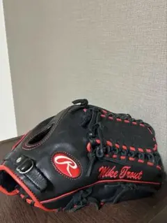ぴえ様専用　【美品】Rawlings マイクトラウトモデル 軟式グローブ 黒×赤のサムネイル