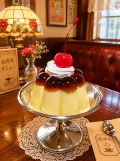 昭和レトロ 純喫茶の スワンプリンアラモード 食品サンプル フェイクスイーツ 昭和レトロ 純喫茶のプリンアラモード 食品サンプルの フェイク