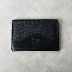 BURBERRY シボ革　ホースロゴ　ノバチェック　名刺入れ　カードケース