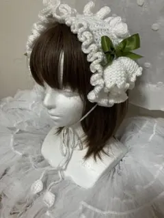 ハンドメイド　すずらんのヘッドドレス