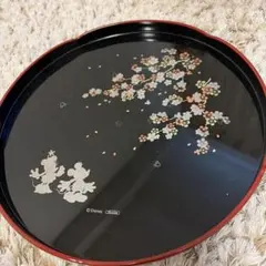 ディズニー 漆器盆 ミッキー ミニー 花模様
