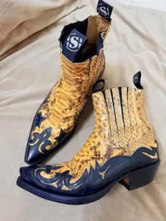 限定版 SENDRA パイソンレザー ウエスタンブーツ 蛇 vintage 本革のサムネイル