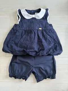 ネイビー ドレスとショートパンツ セット