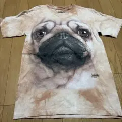パグ Tシャツ ザマウンテン 犬T アニマル シャツ 半袖 Lサイズ