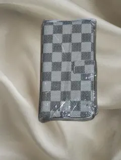iPhone6s Plus + プラス 手帳型 ケース チェッカーフラッグ柄