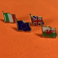 ピンバッジ　EU UK イタリア　ウェールズ　4種　ピンズ　匿名発送