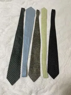 ネクタイまとめ売り5本 CKバナナパブリック イヴ・サンローランなど　①