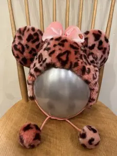 TDR ミニーマウス ファンキャップ ヒョウ柄 レオパード　ピンク