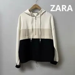 ZARA ハーフジップ パーカー