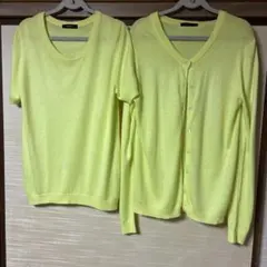 カーディガンと半袖ニットのアンサンブル（値下げ）