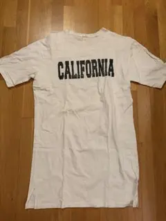 Retro Girl カリフォルニアプリント 半袖ロングTシャツ レディースM