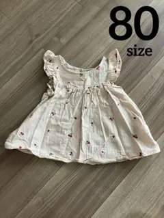 アプレレクール　さくらんぼ　チュニック　ピンク　80 トップス フリル 女の子