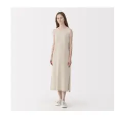 MUJI Labo ノースリーブタックワンピース L スモーキーイエロー - メルカリ