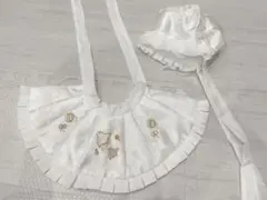 【美品】お宮参り　スタイ　帽子　セット　ちどりの親子　男の子　女の子　セレモニー