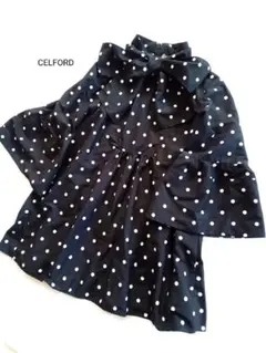 セルフォード CELFORDビックリボンブラウス黒 白ドット美品希少 CELFORD（セルフォード）の「◇ビックリボンブラウス（シャツ/ブラウス
