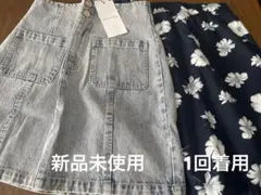 新品未使用　オリーブデオリーブ　デニムスカート　タグ付き　花柄スカートＦ2点