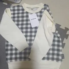チェック柄 クルーネック トレーナー