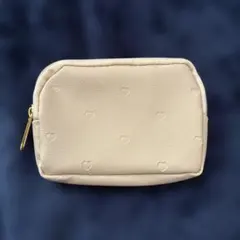 ベージュ ハート型押し コインケース未使用
