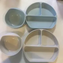 シリコン製 ベビー食器セット プレート ボウル
