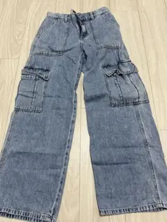 gu ジーユー　デニムカーゴパンツ　denim