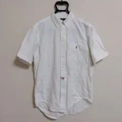 【クリーニング済】Ralph Lauren ホワイト 半袖シャツ L