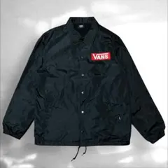 VANS　コーチジャケット　ナイロンジャケット　ブラック　ワンポイントロゴ