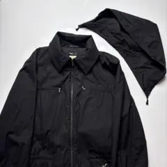 90s agnès b. 八ノ字　ダブルジップトレンチコート　フランス製　黒のサムネイル
