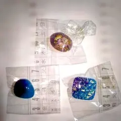 ハンドメイドカラフル帯締め飾り 3個セット未使用品