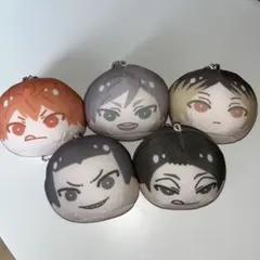 ハイキュー‼︎ おまんじゅうにぎにぎマスコット　日向　灰羽　孤爪　田中　大将