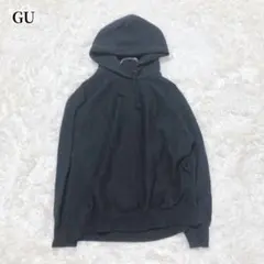 ジーユー　 GU パーカー　長袖　XL ブラック　無地　フーディ　プルオーバー