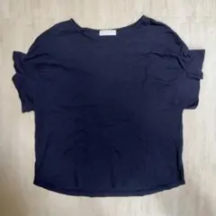 anysis 【UVケア】ヒーリングカラー タックスリーブ Tシャツ　ネイビー