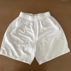 【美品】サッカー ハーフパンツ ホワイト 160cm 1回短時間のみ着用