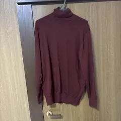 良品‼︎ UNIQLO エクストラファインメリノタートルネックセーターWINE