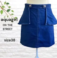 aqua girl アクアガール　2way ソフトデニム　スカート M　デニスカのサムネイル