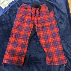 赤と青のチェック柄ハーフパンツ Sサイズ