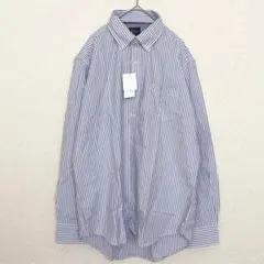 スマートスタンダード|長袖 ストライプ シャツ【LL】ボタンダウン 大きいサイズ