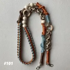 パラコード　スマホショルダーストラップ　ブルーグレーオレンジテラコッタ茶色