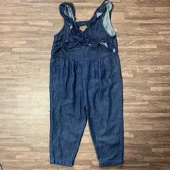 ブリーズ　デニム フリル オーバーオール サロペット110cm