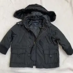 COMME CA DU MODE ブラックフード付きダウンコート　ベビー95