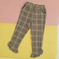 ビケットクラブ チェック柄ロングパンツ