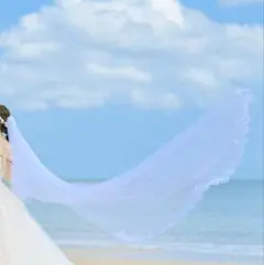 ウエディング ロングベール 3m チュール 結婚式 フォトウェディング 前撮り