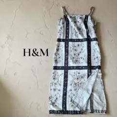 H&М　サイドスリット入り　キャミワンピース　ロング　М〜L相当のサムネイル