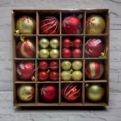 クリスマス ボール レッド ゴールド 飾り 装飾 オーナメント