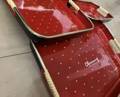 ♡新品未使用♡トレイ3点セット　昭和レトロ　インテリア　トレー　お盆