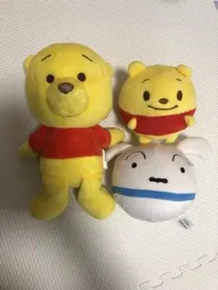 ディズニー　プーさん　クレヨンしんちゃん　シロ　ぬいぐるみ